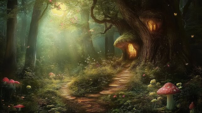 A hidden path in the enchanted woods