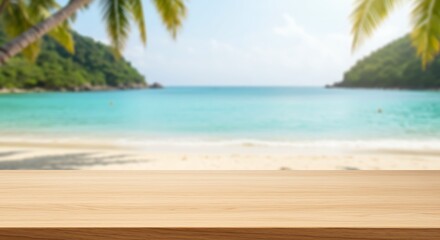 Fototapeta premium Sun-Kissed Shores & Golden Sands AI Generated