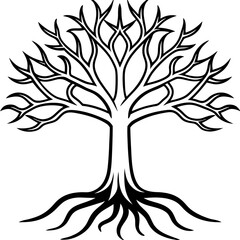 Obraz premium vector tree silhouette