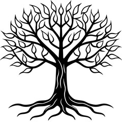 Obraz premium vector tree silhouette