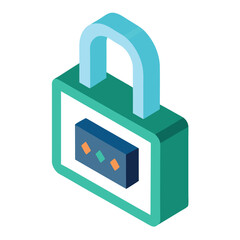 password-protection--3d-lock-icon-with-digital-int.eps