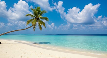 Naklejka premium Azure Dreamscape: Noontide Serenity AI Generated