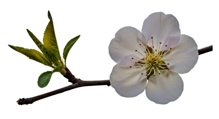 A Pure and Simple Blossom Flower, Isolated to Emphasize Its Symbolic Representation