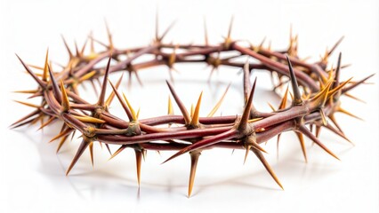 Fototapeta premium Crown of Thorns Isolated. 