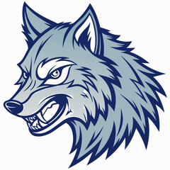 Vector illustration of wolf head
