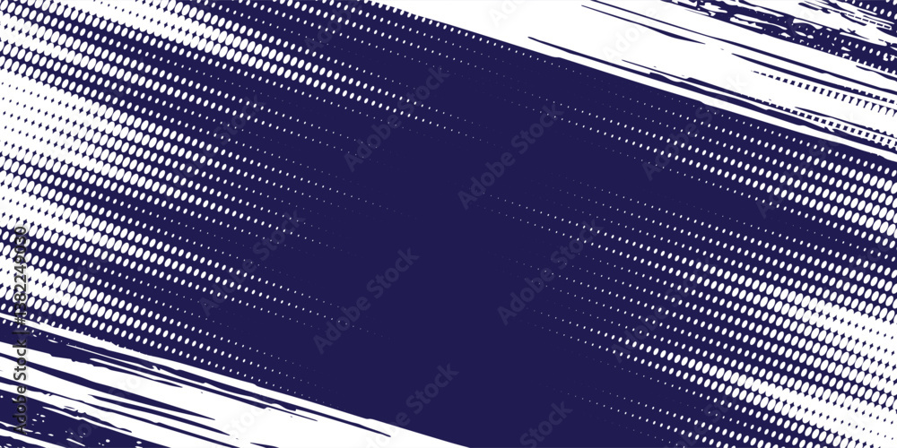 Aufkleber dots halftone white and blue color pattern gradient grunge texture background. vector eps10