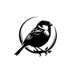 Obraz premium sparrow silhouette , sparrow vector