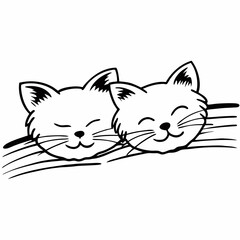 Obraz premium vector illustration of a cat