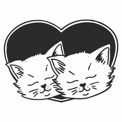 vector illustration of a cat