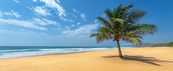 Lone Palm with Tropical Beach Bliss.