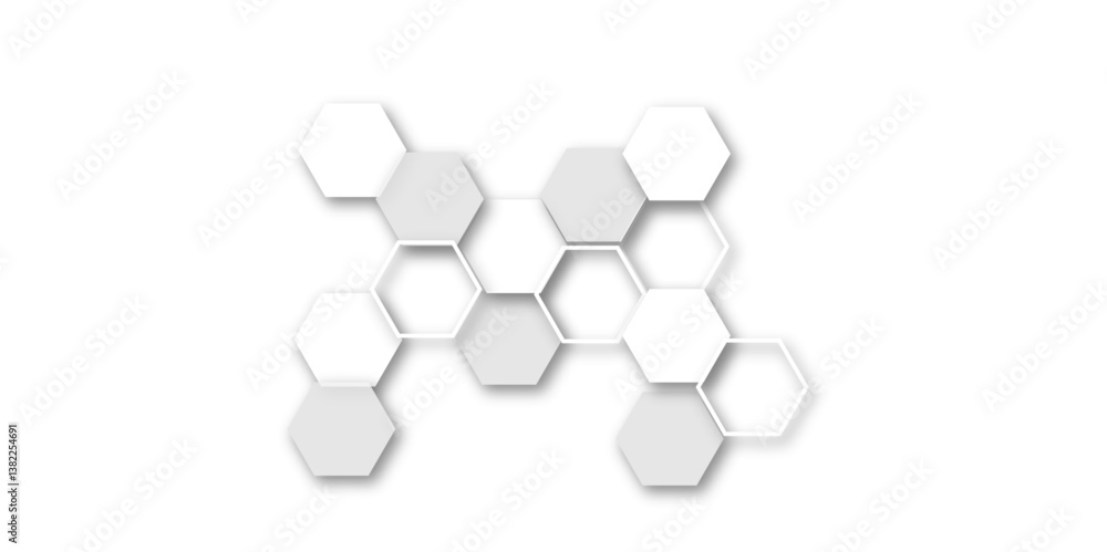 Aufkleber an immersive and futuristic background design showcasing interlinked hexagonal forms, symbolizing ad