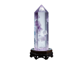 Ethereal Scepter: Ornamental Amethyst Crystal Tower
