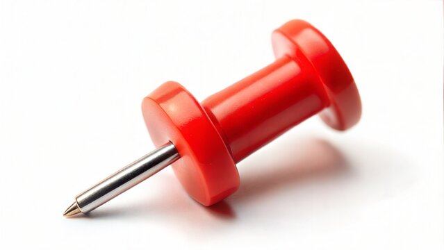 Red Pushpin Isolated.
