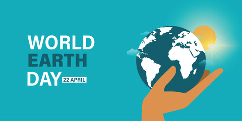 World Earth day social media banner design vector file