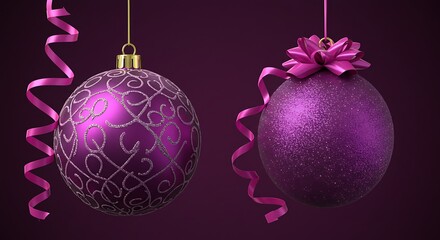 Purple Christmas Dreams AI Generated