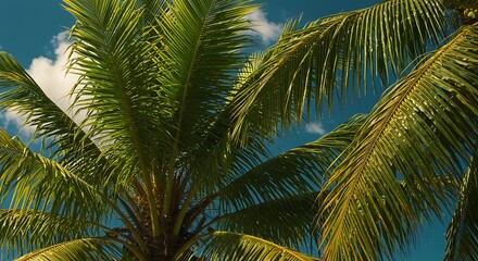 Fototapeta premium Emerald Embrace of the Sun AI Generated