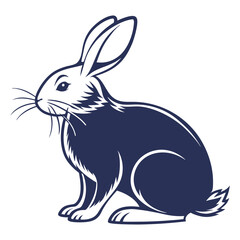 Obraz premium silhouette-of-a-rabbit-sniffing-the-air-background(2).eps