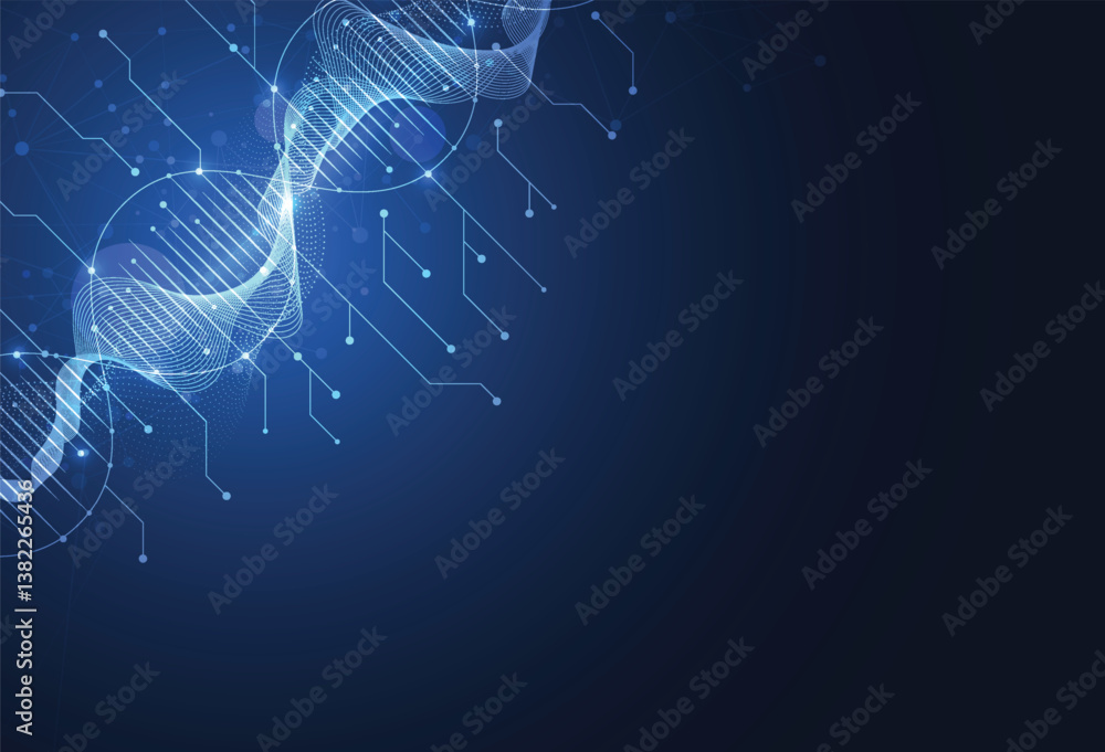Poster abstract science template background. technology structure molecule lines and dots connection. wallp