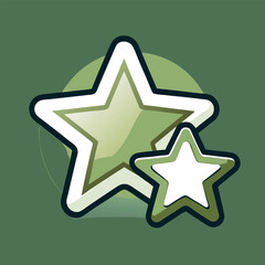 Obraz premium one-star-filled-and-empty--ratings--in-center 
