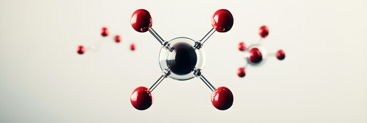 Visual Representation of Xenon Tetrafluoride (XeF4) Illustrating Square Planar Molecular Geometry and Symmetrical Structure