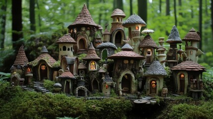 A hidden fairy village deep in the forest