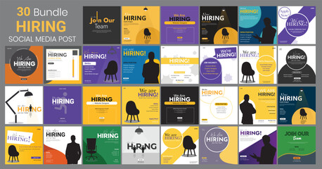 We are hiring social media post medical specialist doctor nurse banner template. We are hiring or job vacancy social media post template or Bundle banner .template or employee recruitment post .