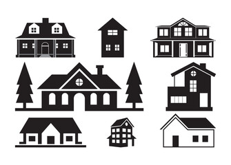 House vector, House clipart, House silhouette