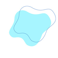abstrack blue shape with line