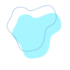 abstrack blue shape with line