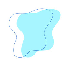 abstrack blue shape with line