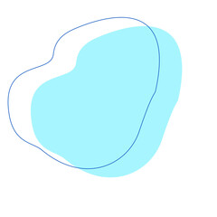 abstrack blue shape with line