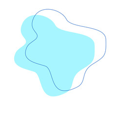 abstrack blue shape with line