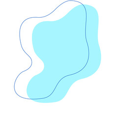 abstrack blue shape with line