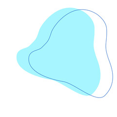 abstrack blue shape with line