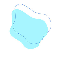 abstrack blue shape with line