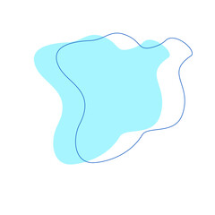abstrack blue shape with line