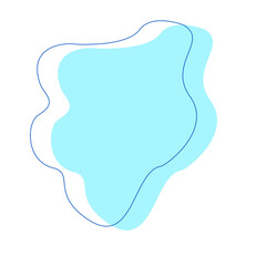 abstrack blue shape with line