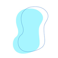 abstrack blue shape with line