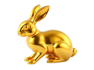 Gilded Lagomorph: Ornamental Golden Rabbit Figurine