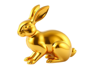 Gilded Lagomorph: Ornamental Golden Rabbit Figurine