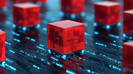 Innovative logistic and supply chain solutions digital warehouse 3d render futuristic environment aerial view technology concept