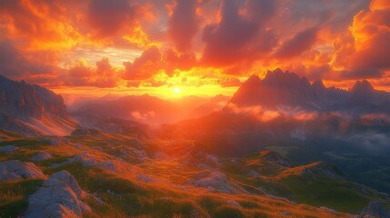 Alpine Sunset Panorama (1)