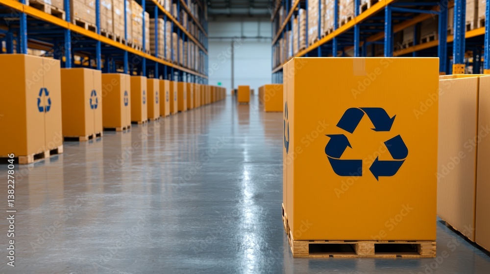 Poster efficient logistics and supply chain management in a modern warehouse environment exploring sustaina