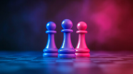 A single vibrant individual stands apart from a uniform group, symbolizing uniqueness, confidence, and individuality in a modern world that values originality and bold self-expression