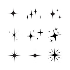 Obraz premium black silhouette of a white star, Aesthetic star, vector illustration.