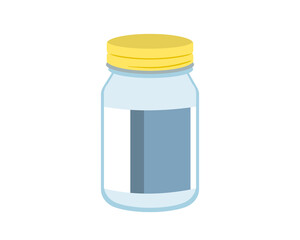 シンプルな錠剤用薬瓶のイラスト