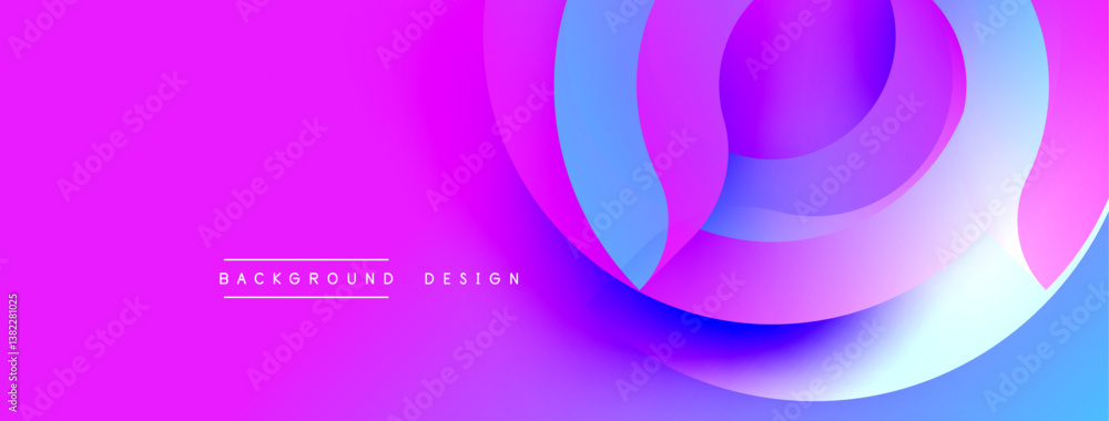Leinwandbilder Vibrant abstract design. Smooth gradients, layered shapes create dynamic composition. Modern aesthetic, perfect for backgrounds, presentations.