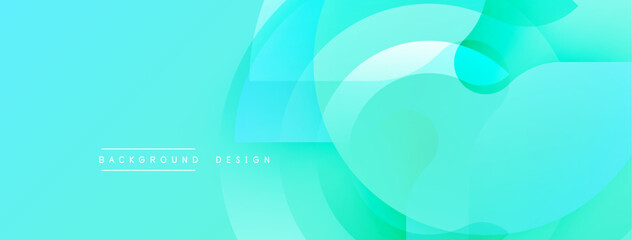 abstract background, smooth shapes, vibrant turquoise hues, layered design, modern aesthetic, clean lines, gradient effect, minimalist style, digital art.