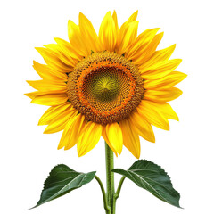 Blooming Sunflower Image on transparent background