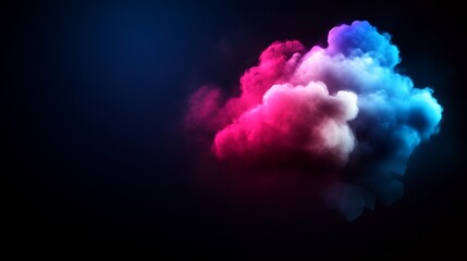 Neon Cloud Burst Abstract Vaporwave Art.